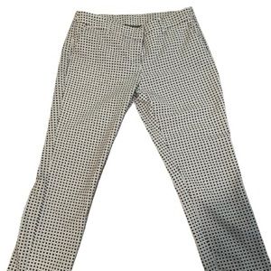 adrienne vittadini White/Black poka dot pants Womens US 10